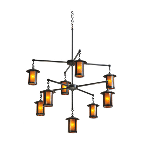 42" Fulton Prime 9 Light Chandelier detail view