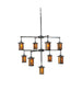 42" Fulton Prime 9 Light Chandelier detail view