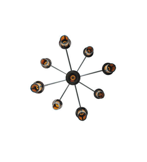 42" Fulton Prime 9 Light Chandelier detail view