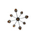 42" Fulton Prime 9 Light Chandelier detail view