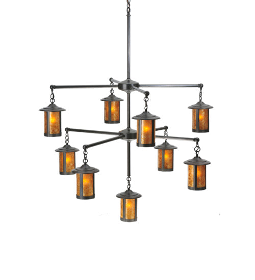42" Fulton Prime 9 Light Chandelier detail view