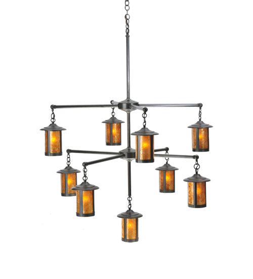 42" Fulton Prime 9 Light Chandelier detail view