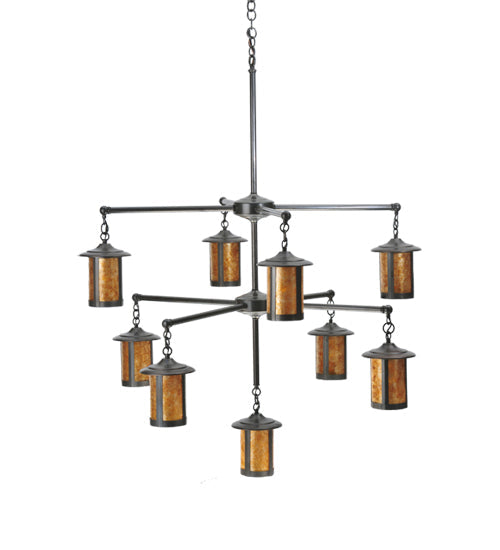 42" Fulton Prime 9 Light Chandelier detail view