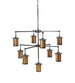 42" Fulton Prime 9 Light Chandelier detail view
