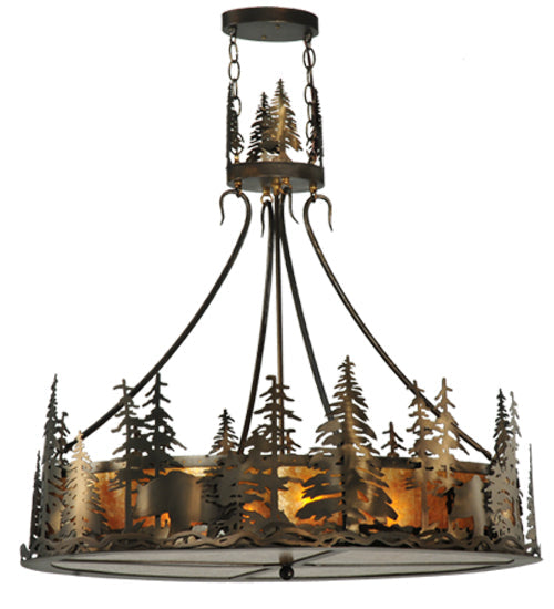 36" Bear at Dusk Oblong Inverted Pendant - hero