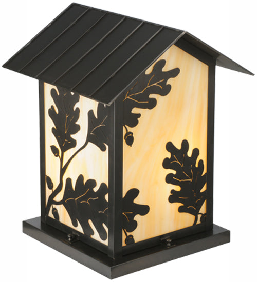 14" Seneca Oak Leaf Pier Mount detail