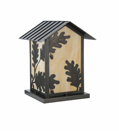14" Seneca Oak Leaf Pier Mount detail