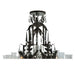 48" French Baroque 16 Light Chandelier detail view