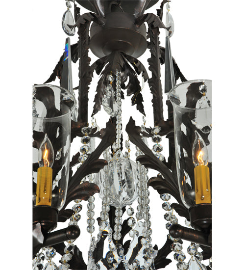 48" French Baroque 16 Light Chandelier detail view