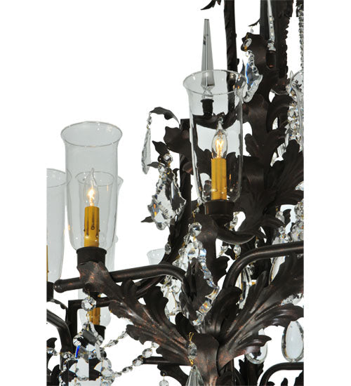 48" French Baroque 16 Light Chandelier detail view