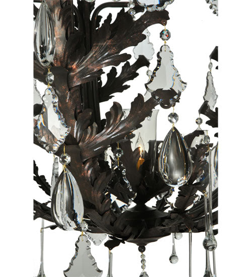 48" French Baroque 16 Light Chandelier detail view