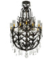 48" French Baroque 16 Light Chandelier detail view