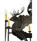 40" Stag 8 Light Chandelier detail view