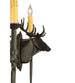 40" Stag 8 Light Chandelier detail view