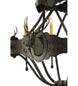 40" Stag 8 Light Chandelier detail view