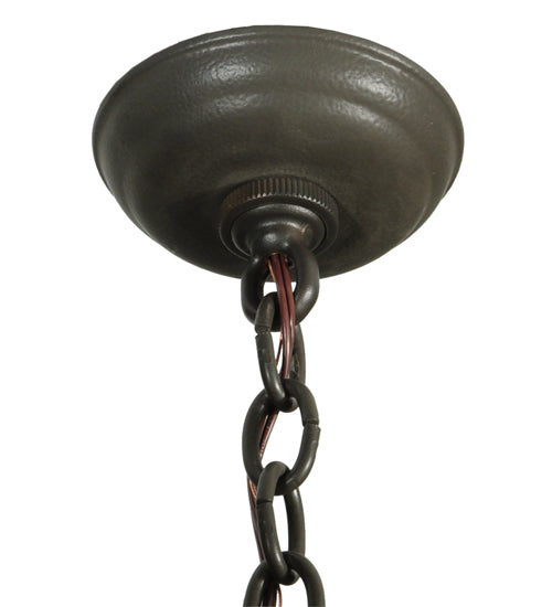 40" Stag 8 Light Chandelier detail view
