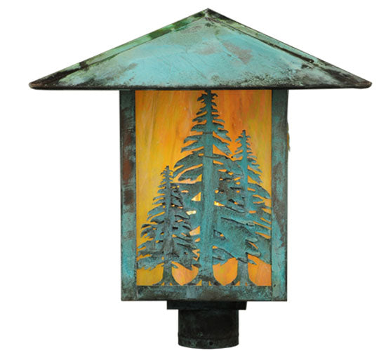 16" Seneca Tall Pines Post Mount detail