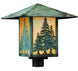 16" Seneca Tall Pines Post Mount detail