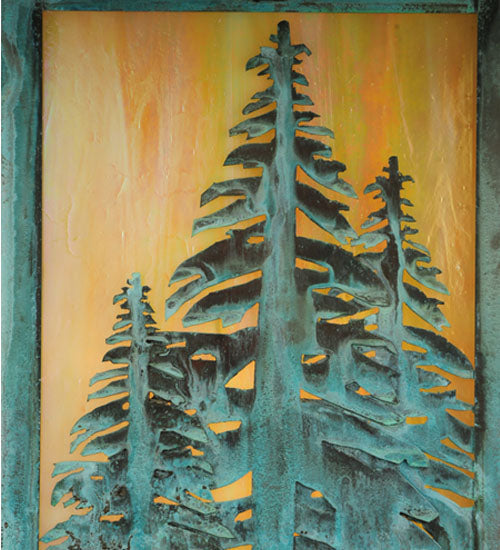 16" Seneca Tall Pines Post Mount detail