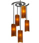 34" Vortex 5 Light Chandelier detail view