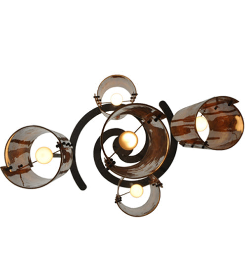 34" Vortex 5 Light Chandelier detail view