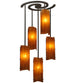 34" Vortex 5 Light Chandelier detail view