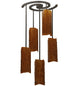 34" Vortex 5 Light Chandelier detail view