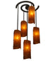 34" Vortex 5 Light Chandelier detail view