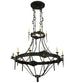 66.5" Stag 12 Light Two Tier Chandelier detail view