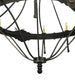 66.5" Stag 12 Light Two Tier Chandelier detail view