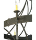 66.5" Stag 12 Light Two Tier Chandelier detail view