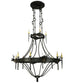 66.5" Stag 12 Light Two Tier Chandelier detail view