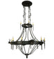 66.5" Stag 12 Light Two Tier Chandelier detail view