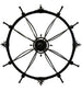 66.5" Stag 12 Light Two Tier Chandelier detail view