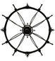 66.5" Stag 12 Light Two Tier Chandelier detail view