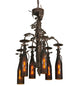 20" Tuscan Vineyard 6 Wine Bottle Chandelier detail view