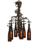 20" Tuscan Vineyard 6 Wine Bottle Chandelier detail view