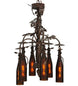 20" Tuscan Vineyard 6 Wine Bottle Chandelier detail view
