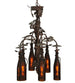 20" Tuscan Vineyard 6 Wine Bottle Chandelier detail view