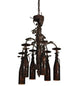 20" Tuscan Vineyard 6 Wine Bottle Chandelier detail view
