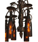 20" Tuscan Vineyard 6 Wine Bottle Chandelier detail view
