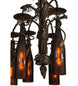 20" Tuscan Vineyard 6 Wine Bottle Chandelier detail view
