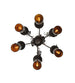 20" Tuscan Vineyard 6 Wine Bottle Chandelier detail view