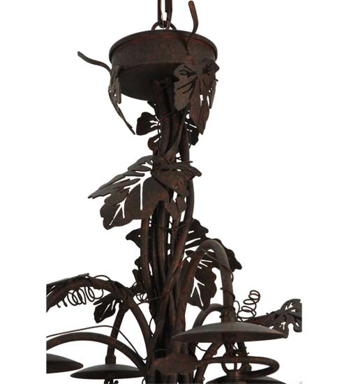 20" Tuscan Vineyard 6 Wine Bottle Chandelier detail view