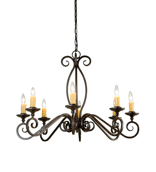 36" Wallis 8 Light Chandelier detail view