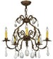 24 inch Chantilly 5 Light Chandelier detail view