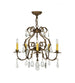 24 inch Chantilly 5 Light Chandelier detail view
