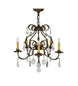 24 inch Chantilly 5 Light Chandelier detail view