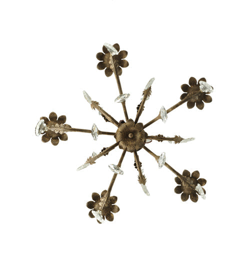 24 inch Chantilly 5 Light Chandelier detail view