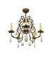 24 inch Chantilly 5 Light Chandelier detail view